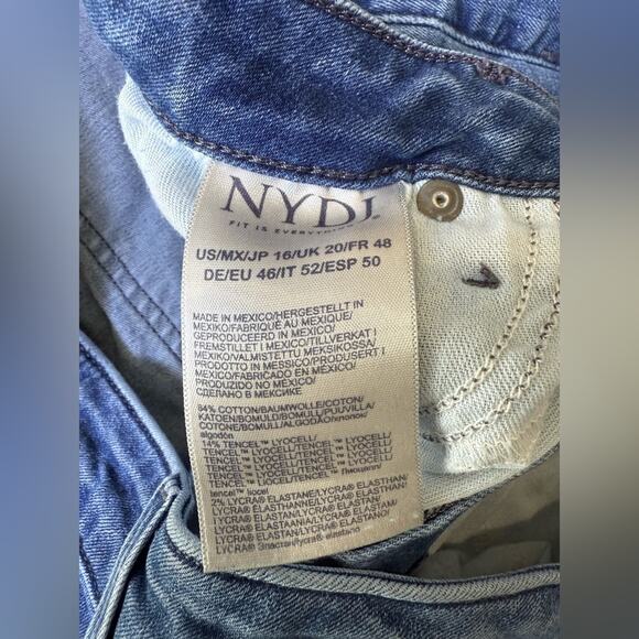 NYDJ Teresa Stretch Cotton Wide Leg Jeans in Sweetbay Wash Size 16 - Picture 8 of 12